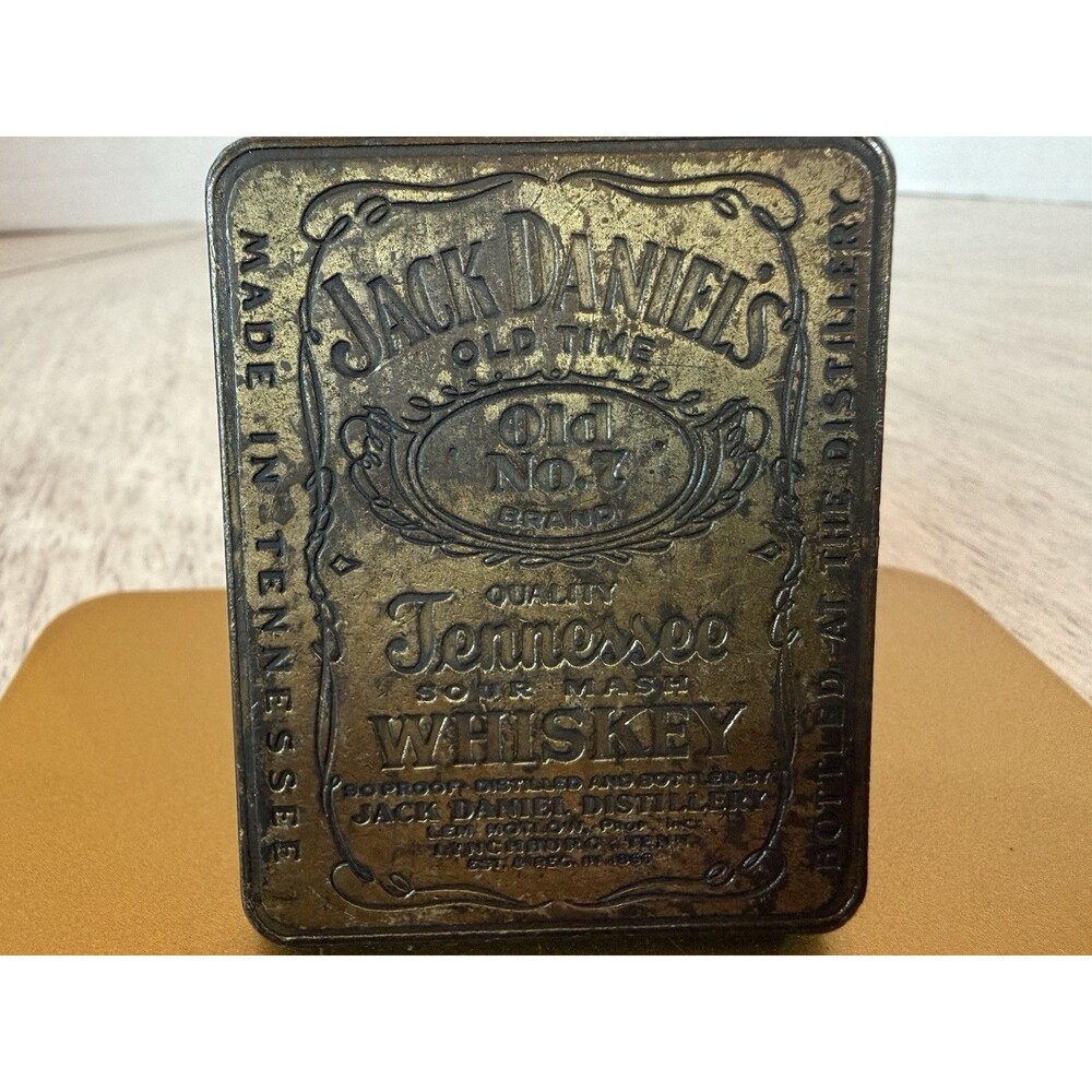 Vintage Jack Daniel’s Tennessee Whiskey Brass Belt Buckle Old No.7 Distressed
